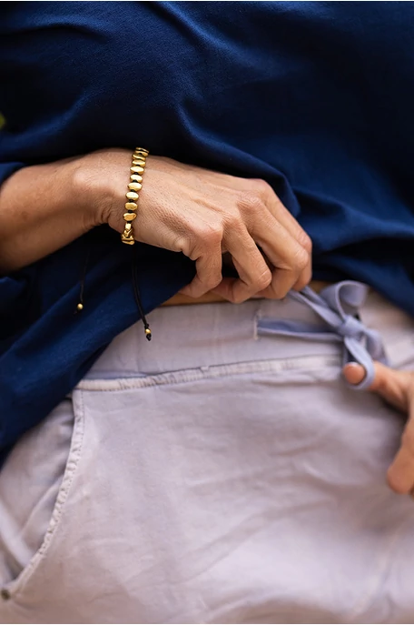 Ovális gyöngyös karkötő