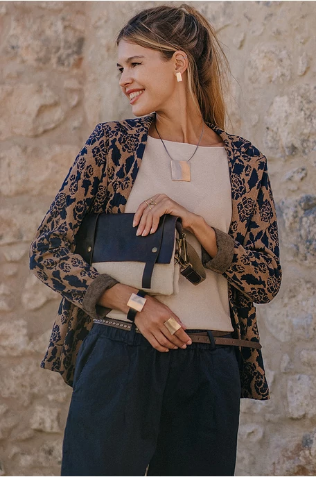 Téglalap fülbevaló