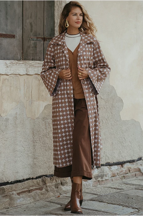 Körmintás ballonkabát