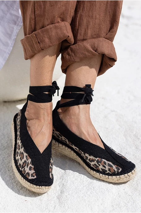 Állatmintás espadrilles cipő