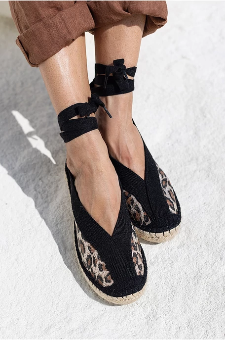 Állatmintás espadrilles cipő