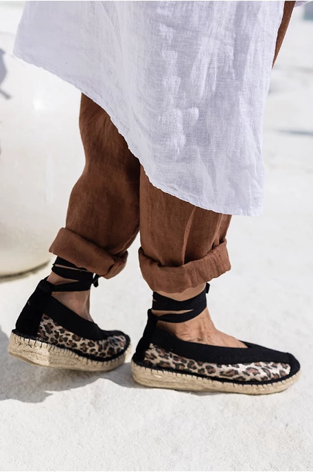 Állatmintás espadrilles cipő