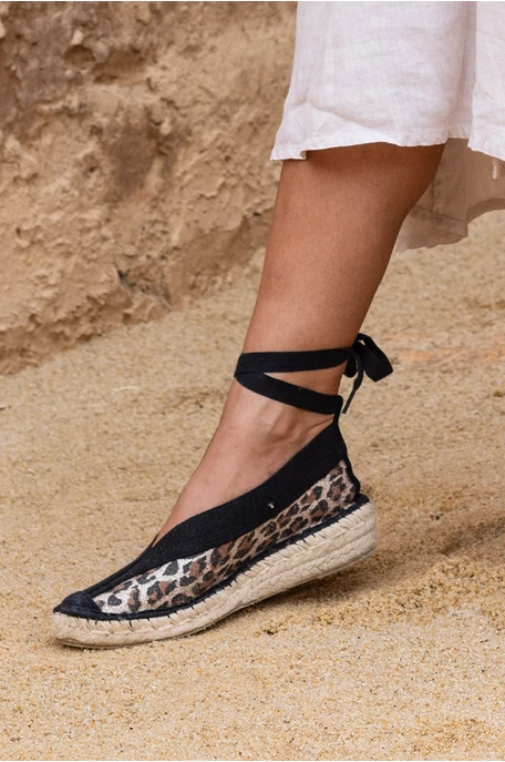 Állatmintás espadrilles cipő