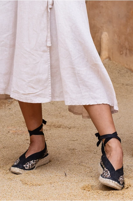 Állatmintás espadrilles cipő