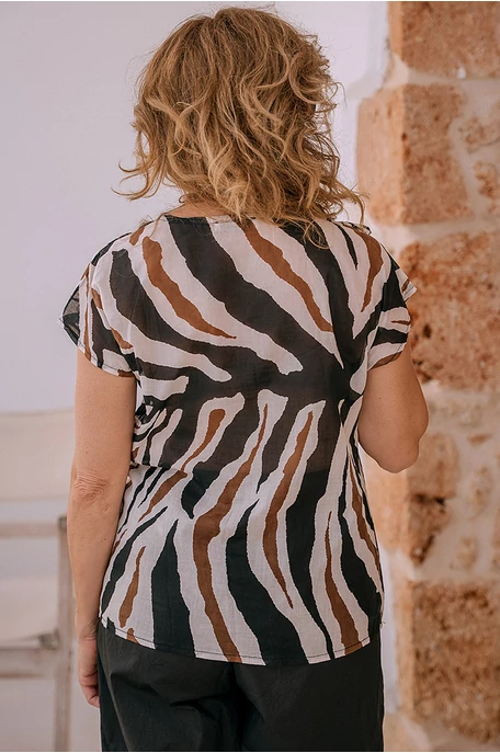 Zebra mintás felső