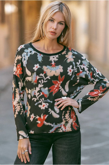 Mintás felső passzéval