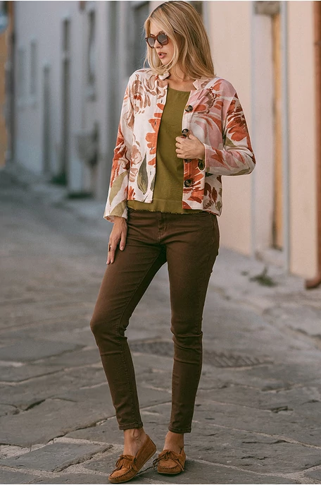 Mintás kardigán