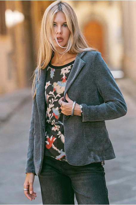 Mintás felső passzéval