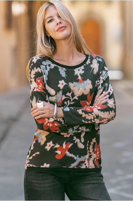 Mintás felső passzéval