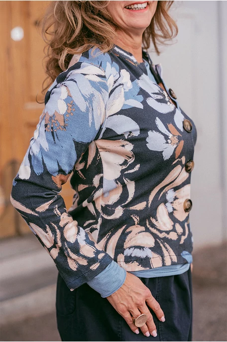 Mintás kardigán