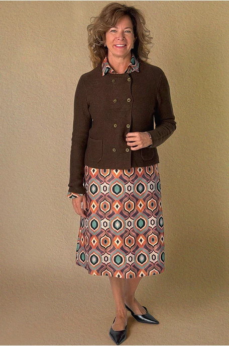 Kardigán duplasoros gombolással