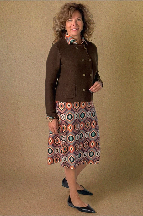 Kardigán duplasoros gombolással