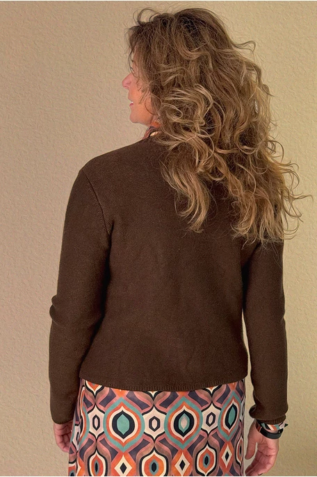 Kardigán duplasoros gombolással