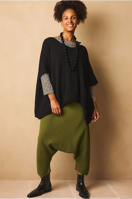 Oversize poncsó pulóver