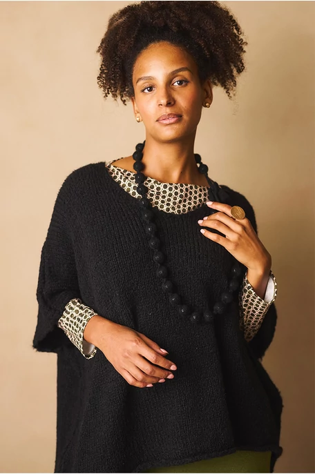 Oversize poncsó pulóver