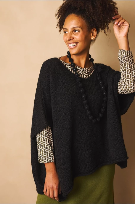 Oversize poncsó pulóver