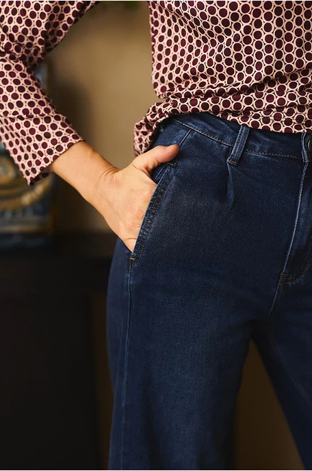 Bőszárú trapéz farmer