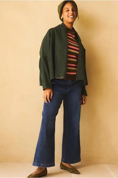 Bőszárú trapéz farmer