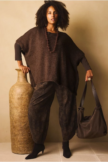 Oversize poncsó pulóver