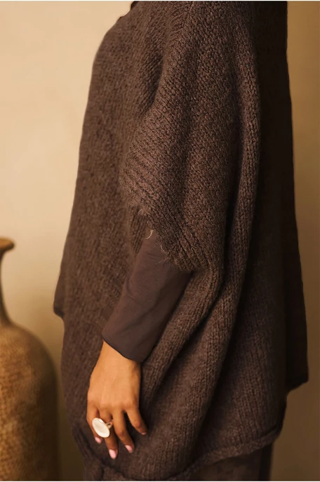 Oversize poncsó pulóver