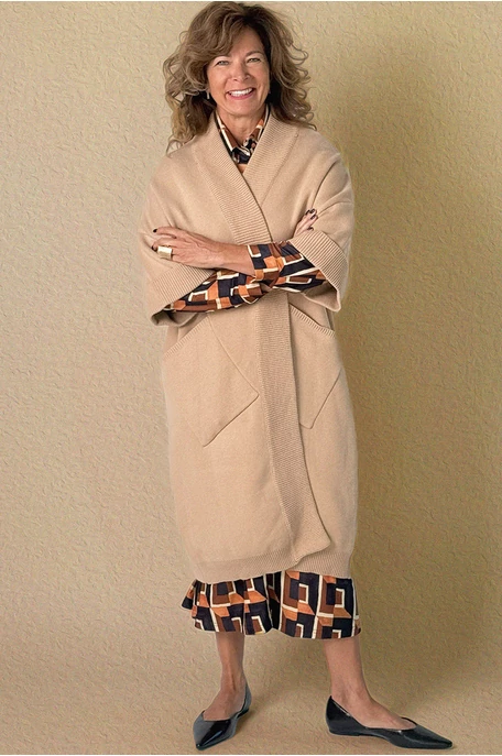 Hosszú kötött kabát