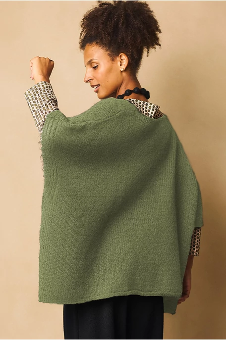 Oversize poncsó pulóver