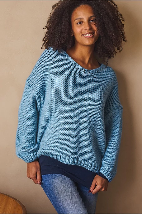 Színes kötött pulóver