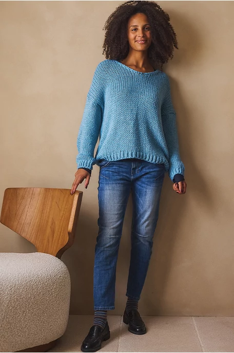 Színes kötött pulóver