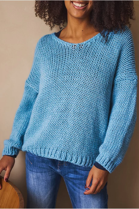 Színes kötött pulóver