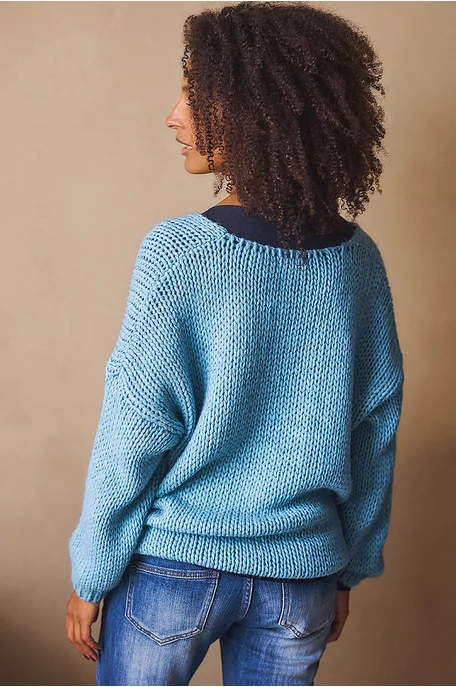 Színes kötött pulóver