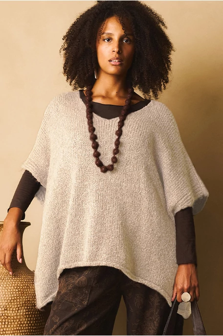 Oversize poncsó pulóver