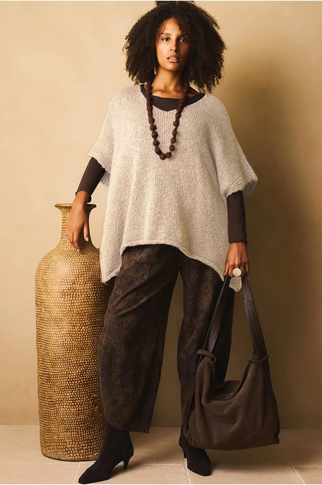 Oversize poncsó pulóver