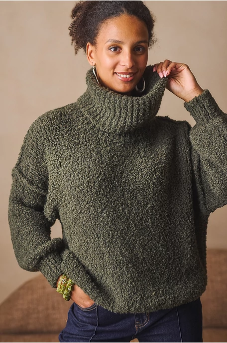 Buklé garbós pulóver