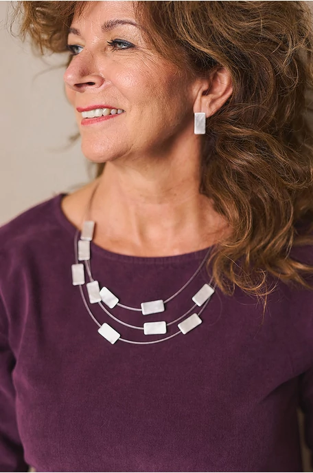 Téglalap fülbevaló