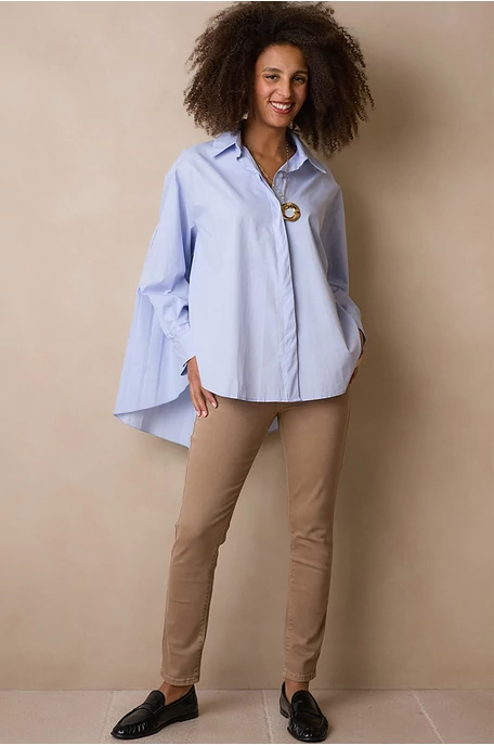 Pliszírozott hátú blúz