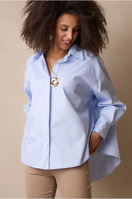 Pliszírozott hátú blúz