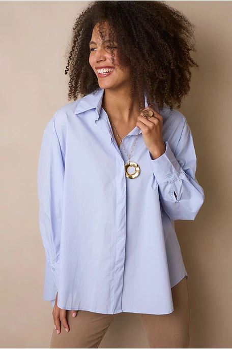 Pliszírozott hátú blúz