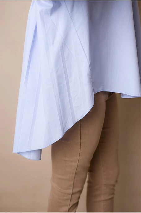 Pliszírozott hátú blúz