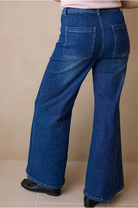 Bőszárú trapéz farmer