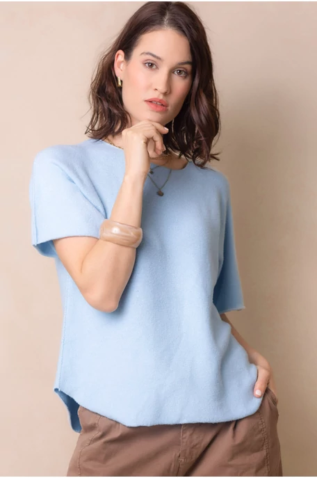 Lezser rövidujjas kötött felső