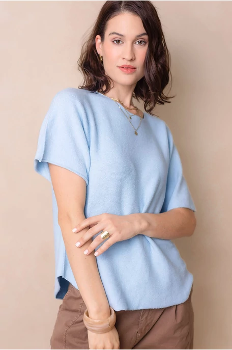 Lezser rövidujjas kötött felső