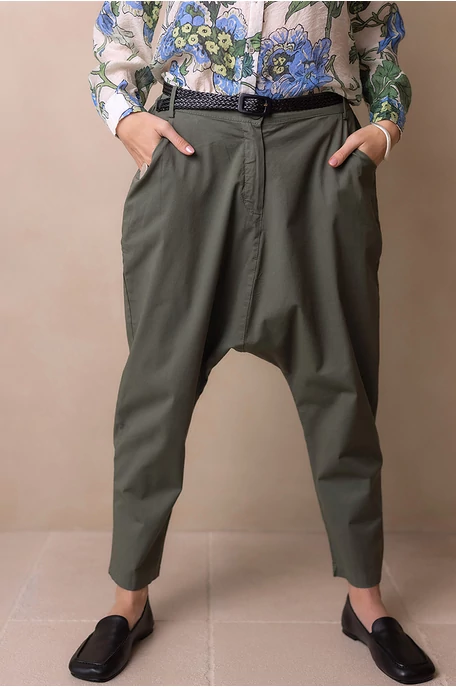 Ülepes vászon nadrág