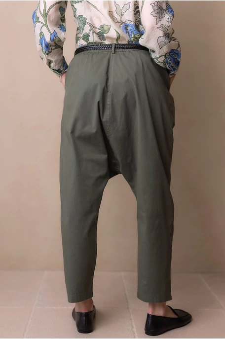 Ülepes vászon nadrág