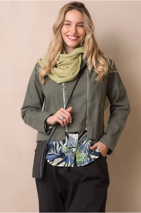 Vászonkabát cipzárokkal