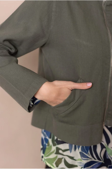 Vászonkabát cipzárokkal