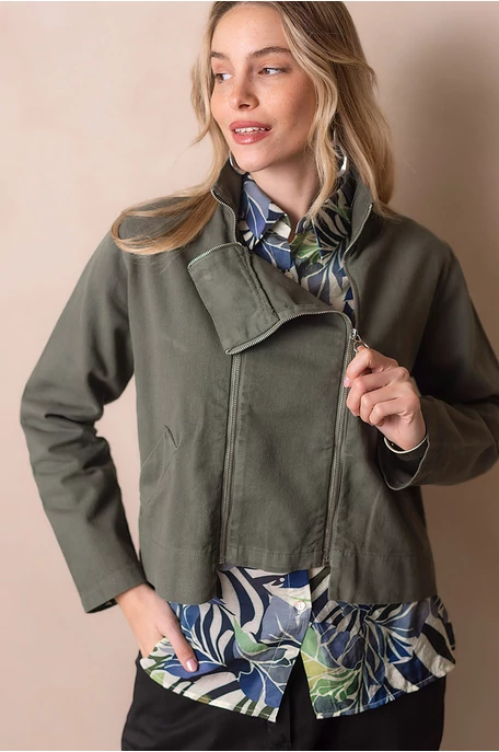 Vászonkabát cipzárokkal