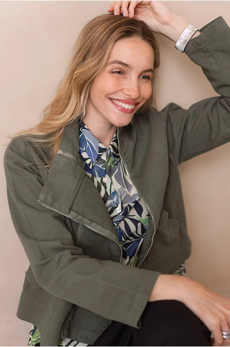 Vászonkabát cipzárokkal