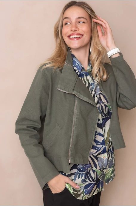 Vászonkabát cipzárokkal