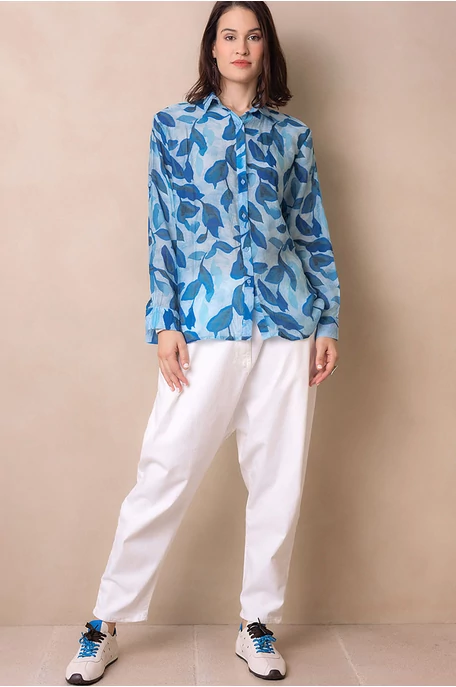 Levél mintás blúz