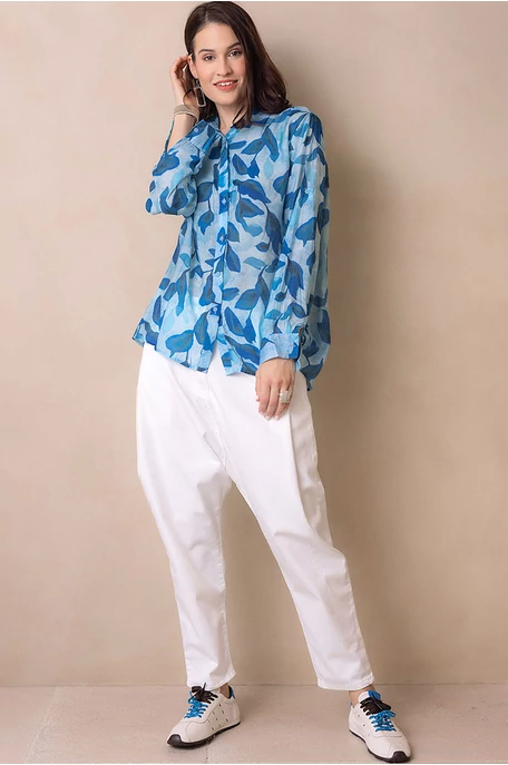 Levél mintás blúz